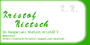 kristof nietsch business card